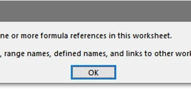 Excel Found a Problem with One or More Formula References in This Worksheet: How to Find and Fix It