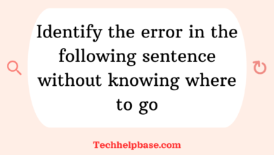 identify the error in the following sentence without knowing where to go