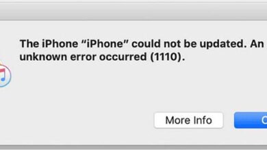 the iphone “iphone” could not be updated. an unknown error occurred (1110). 06a3.0456